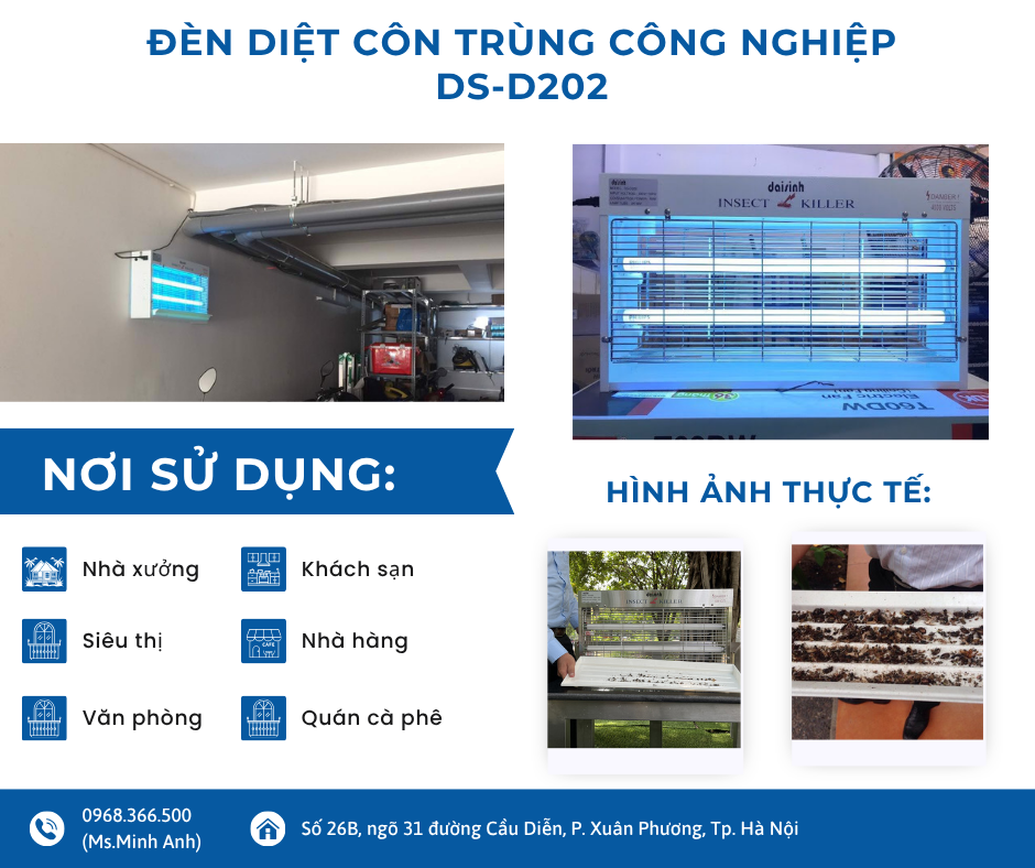  Đèn diệt côn trùng hãng ĐẠI SINH mã DS-D202 