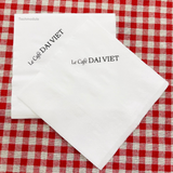 


																	 Khăn giấy ăn in logo CAFE DAI VIET 