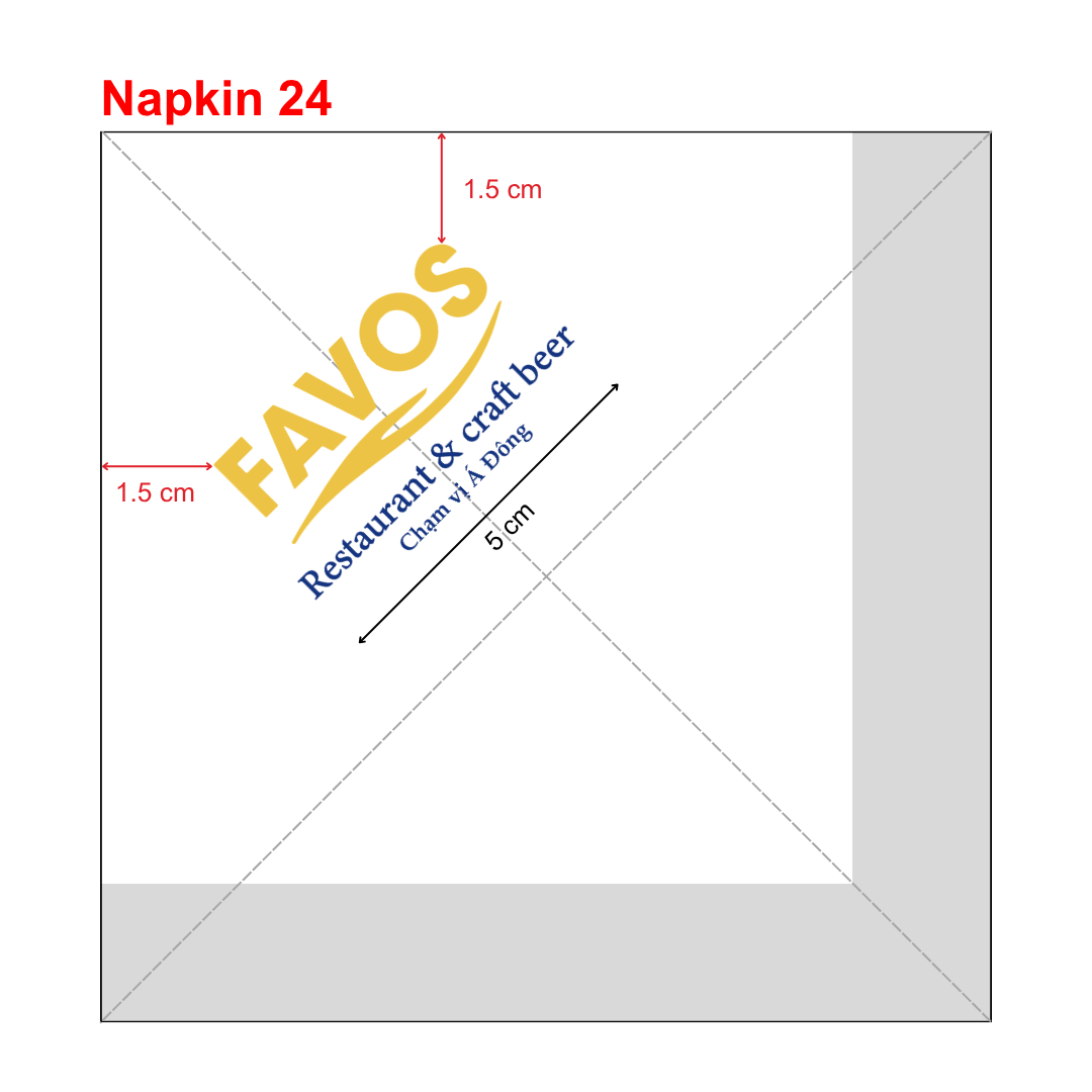 


																																														 Khăn giấy ăn in logo FAVOS 