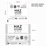 


																	 Khăn vải ướt in logo HAZ KITCHEN 