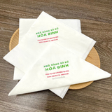 


																	 Khăn giấy ăn in logo NHÀ HÀNG BỜ HỒ HÒA BINH 