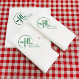


																	 Khăn giấy ăn in logo Hoàng Lâm 
