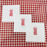 


																	 Khăn giấy ăn in logo HOT DOGS 