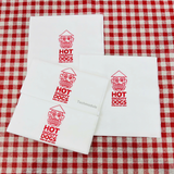 


																	 Khăn giấy ăn in logo HOT DOGS 