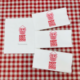 


																	 Khăn giấy ăn in logo HOT DOGS 