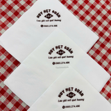 


																	 Khăn giấy ăn in logo HUY MẸT QUÁN 