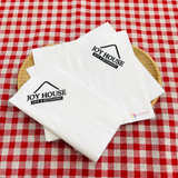 


																	 Khăn giấy ăn in logo JOY HOUSE 