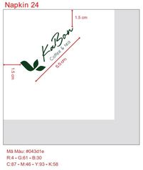  Khăn giấy ăn in logo KABON COFFEE 