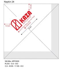  Khăn giấy ăn in logo KAZA 