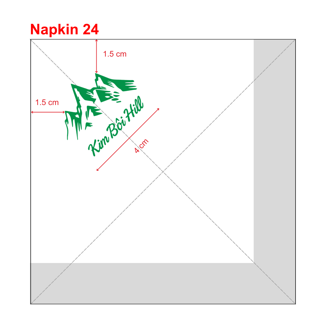 


																																														 Khăn giấy ăn in logo KIM BÔI HILL 