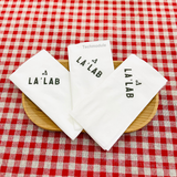 


																	 Khăn giấy ăn in logo LALAB 