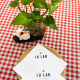 


																	 Khăn giấy ăn in logo LALAB 