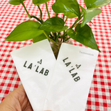 


																	 Khăn giấy ăn in logo LALAB 