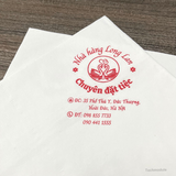 


																	 Khăn giấy ăn in logo NHÀ HÀNG LONG LAN 
