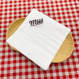 


																	 Khăn giấy ăn in logo MÊÊÊ 