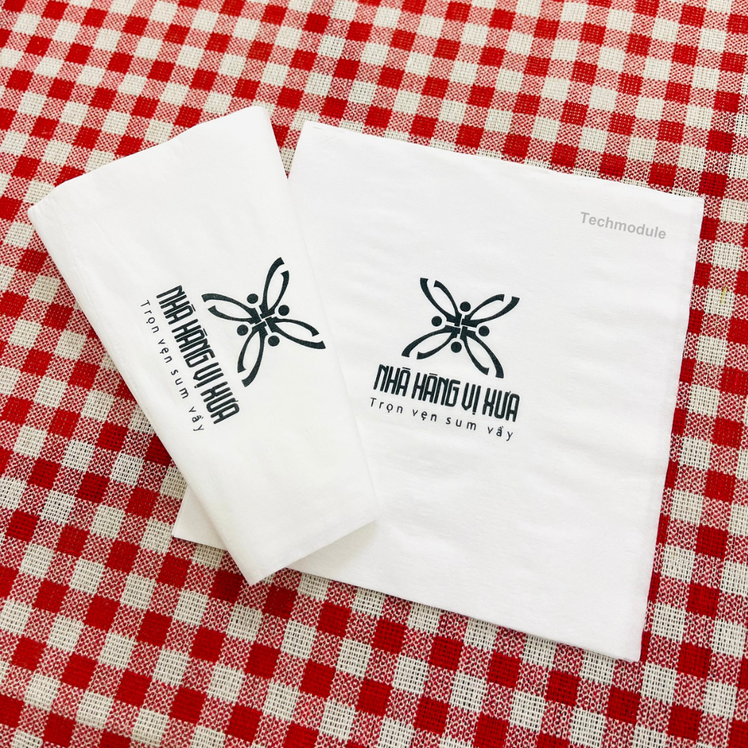  Khăn giấy ăn in logo CƠM VỊ XƯA 
