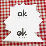 


																	 Khăn giấy ăn in logo OK COFFEE 