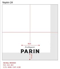  Khăn giấy ăn in logo PARIN 