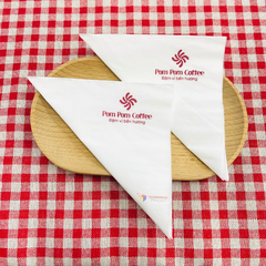  Khăn giấy ăn in logo POM POM COFFEE 