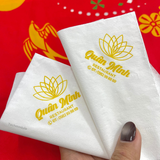 


																	 Khăn giấy ăn in logo NHÀ HÀNG QUÂN MINH 