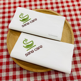 


																	 Khăn giấy ăn in logo SANG CAFE 