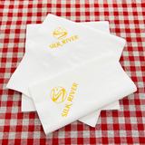 


																	 Khăn giấy ăn in logo SILK RIVER 