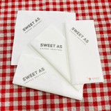 


																	 Khăn giấy ăn in logo SWEET AS 