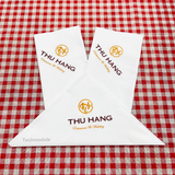 


																	 Khăn giấy ăn in logo THU HẰNG RESTAURANT 