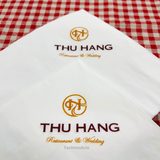 


																	 Khăn giấy ăn in logo THU HẰNG RESTAURANT 