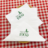 


																	 Khăn giấy ăn in logo TIỆM TRÀ 1903 