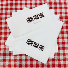  Khăn giấy ăn in logo TIỆM TRÀ TRE 