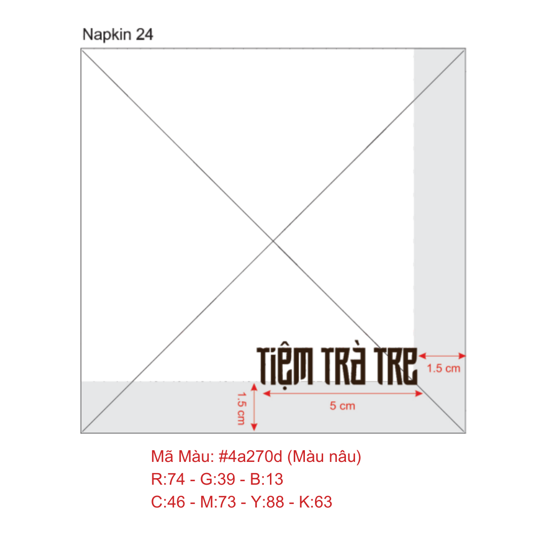  Khăn giấy ăn in logo TIỆM TRÀ TRE 