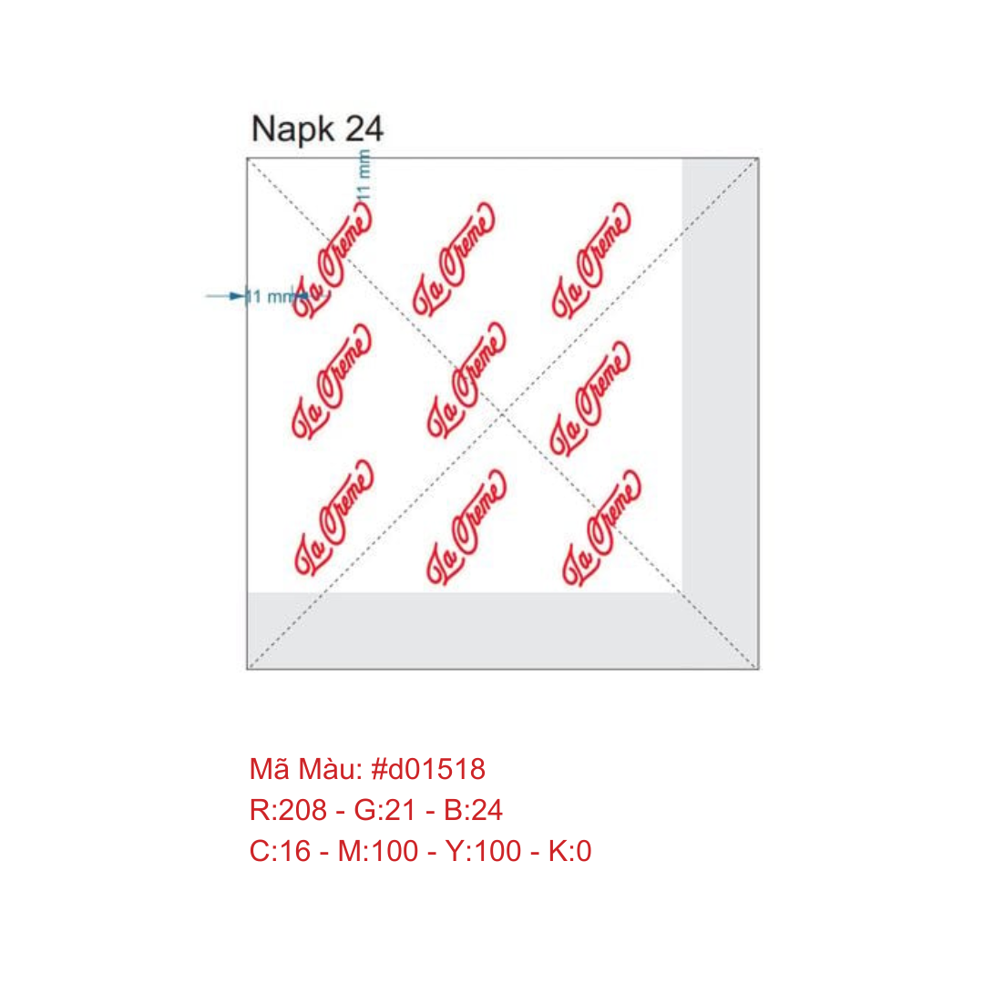  Khăn giấy ăn in logo LA CREME 