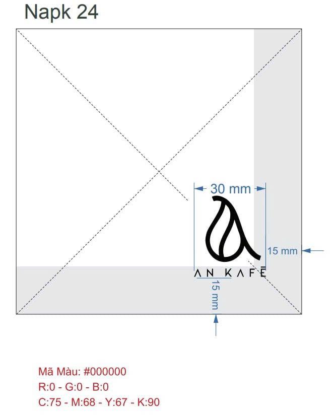 


																																														 Khăn giấy ăn in logo AN KAFE 