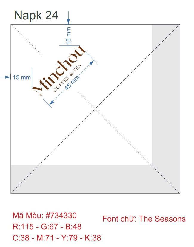 


																																														 Khăn giấy ăn in logo MINCHOU 