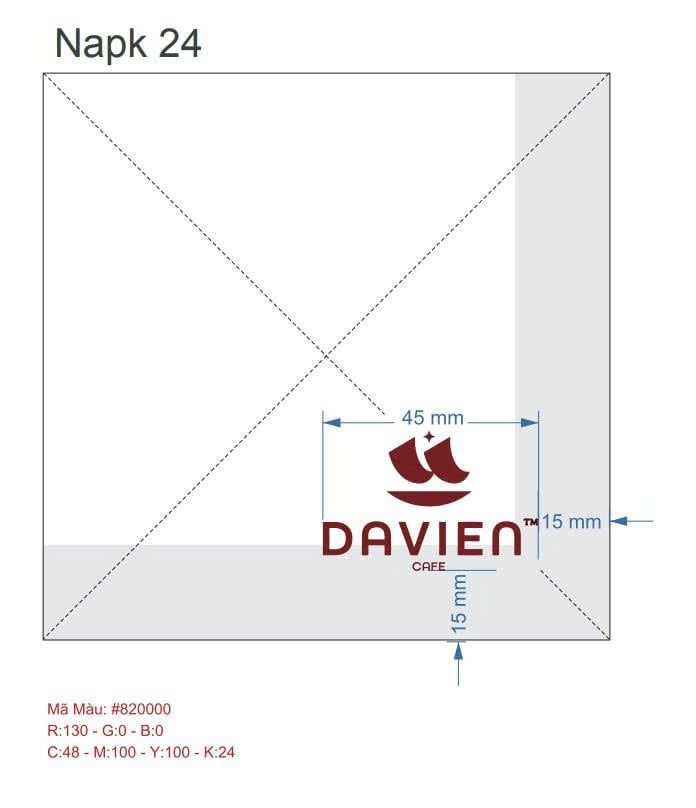 


																																														 Khăn giấy ăn in logo DAVIEN 