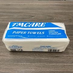 Combo 10 gói Khăn giấy lau tay đa năng TMCARE Premium Xanh, 100% bột giấy nguyên sinh - 100 tờ - vệ sinh sau và trong bữa ăn