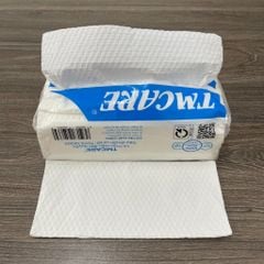 Combo 10 gói Khăn giấy lau tay đa năng TMCARE Premium Xanh, 100% bột giấy nguyên sinh - 100 tờ - vệ sinh sau và trong bữa ăn