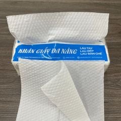Combo 10 gói Khăn giấy lau tay đa năng TMCARE Premium Xanh, 100% bột giấy nguyên sinh - 100 tờ - vệ sinh sau và trong bữa ăn