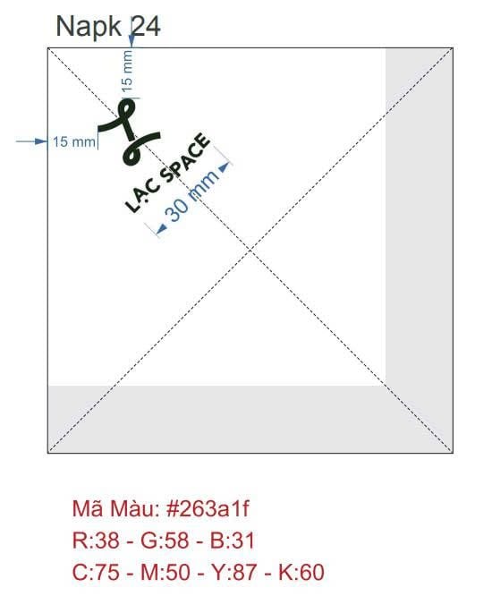 


																																														 Khăn giấy ăn in logo LẠC SPACE 