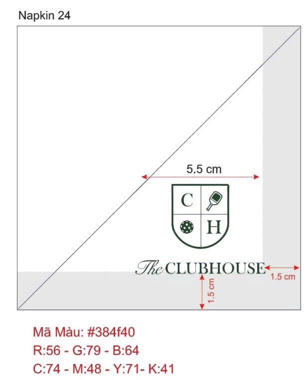 


																																														 Khăn giấy ăn in logo THE CLUBHOUSE 