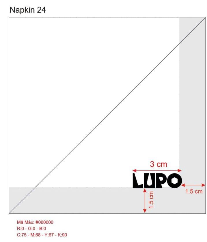 


																																														 Khăn giấy ăn in logo LUPO 