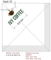  Khăn giấy ăn in logo IVY COFFEE 