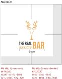 


																	 Khăn giấy ăn in logo THE REAL BAR 
