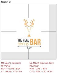  Khăn giấy ăn in logo THE REAL BAR 