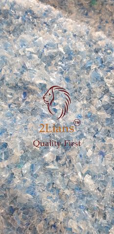  PET bottle flakes Hotwashed / Natural and blue tint 