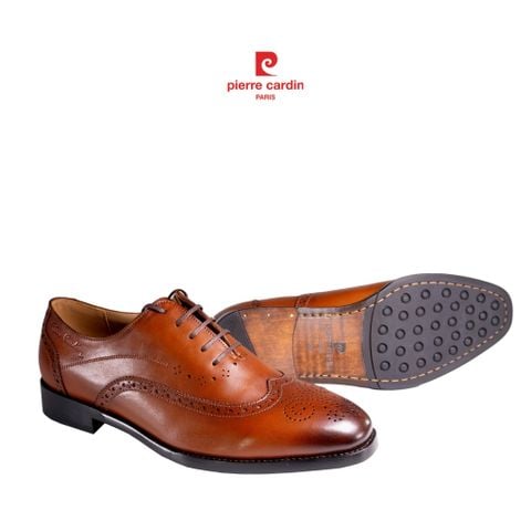 Giày Brogue Oxford Đế Da Pierre Cardin - PCMFWLG 357 (GOLD)