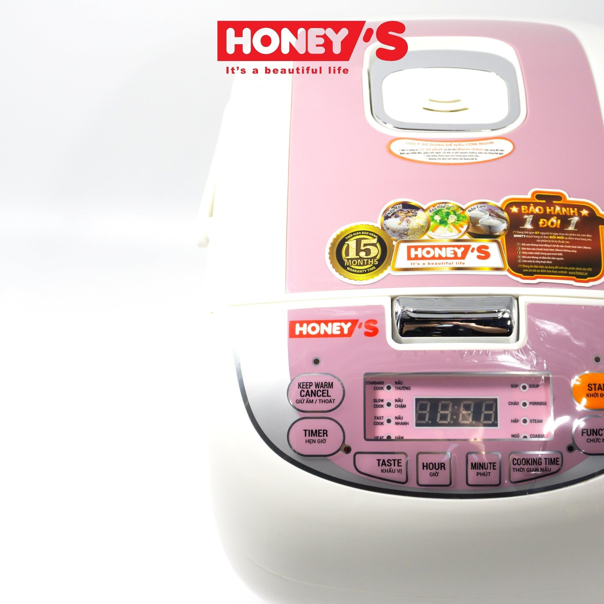 NỒI CƠM ĐIỆN TỬ HONEY'S - HO-RC704-D18
