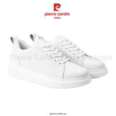 [Giao Hoả Tốc 3h] Giày Sneaker Nữ Pierre Cardin Mã 914 – Sắc Trắng Tinh Khôi & Chất Liệu Vải Dệt Êm Ái