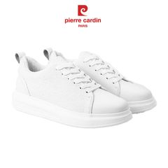 [Giao Hoả Tốc 3h] Giày Sneaker Nữ Pierre Cardin Mã 914 – Sắc Trắng Tinh Khôi & Chất Liệu Vải Dệt Êm Ái